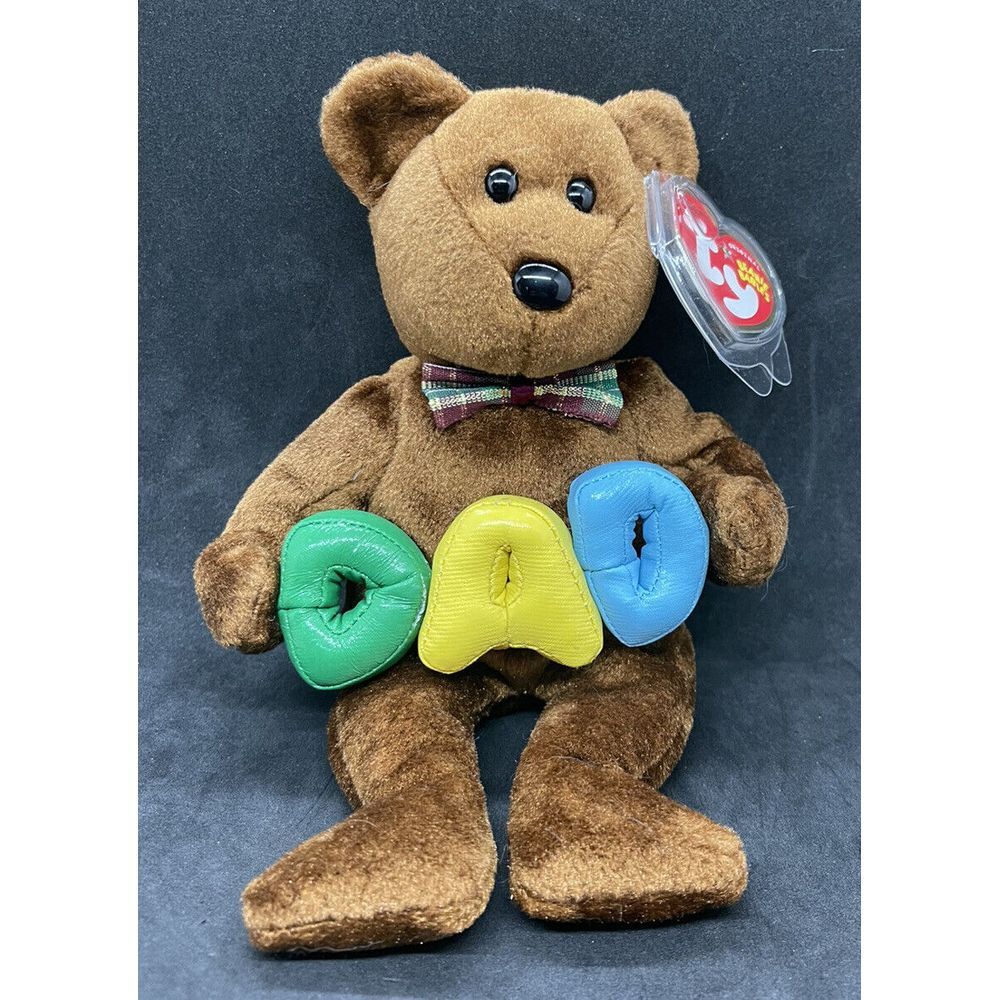 TY Beanie Baby ~ DAD ~ 2004 Retired Rare Mint Collectible Bear